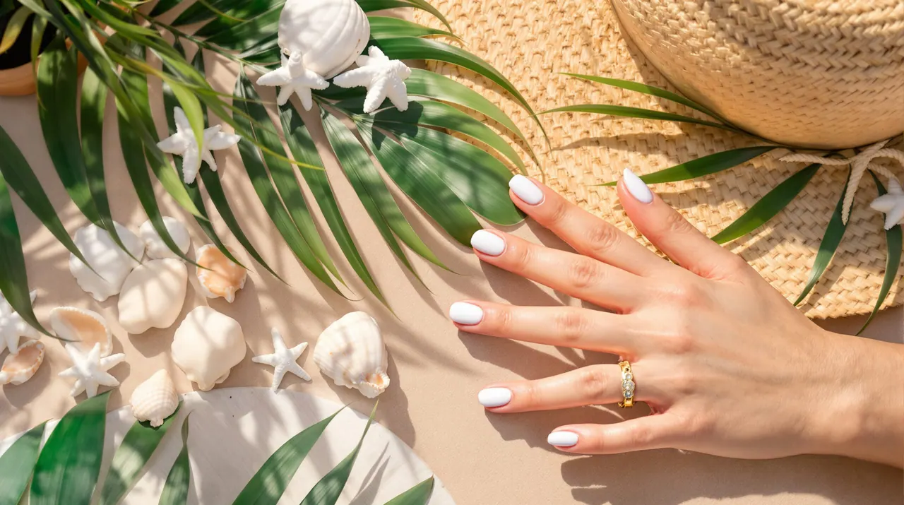 descubre la manicura 'coconut milk', la tendencia del verano que potencia tu bronceado mejor que el clásico rojo. luce unas uñas elegantes y resplandecientes esta temporada.